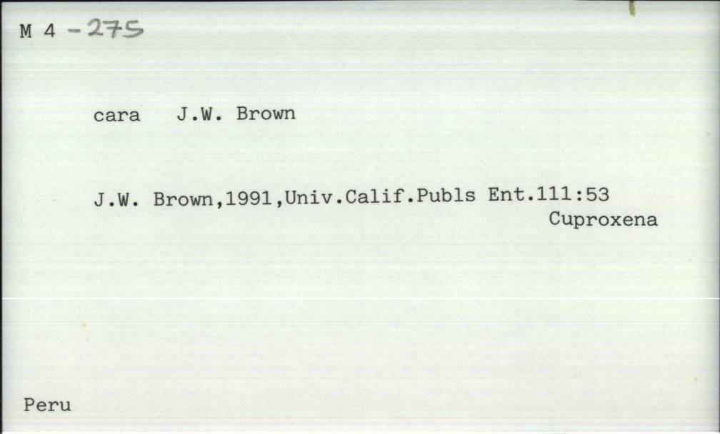 front of card